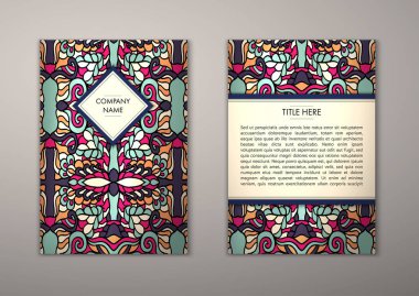 Flyer şablonu ile soyut süsleme