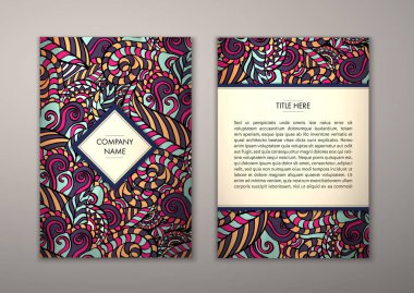 Flyer şablonu ile soyut süsleme