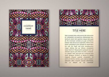 Flyer şablonu ile soyut süsleme