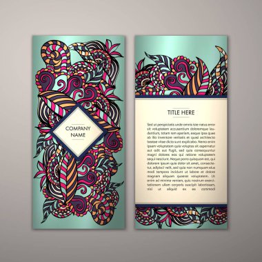 Flyer şablonu ile soyut süsleme