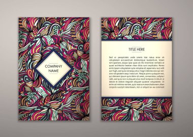 Flyer şablonu ile soyut süsleme