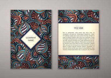 Flyer şablonu ile soyut süsleme