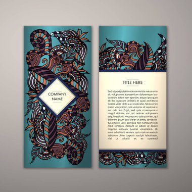 Flyer şablonu ile soyut süsleme