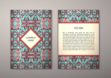 Flyer şablonu ile soyut süsleme