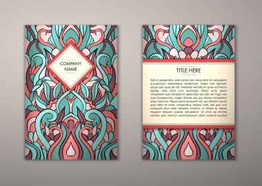 Flyer şablonu ile soyut süsleme