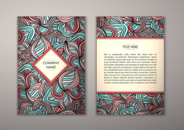 Flyer şablonu ile soyut süsleme