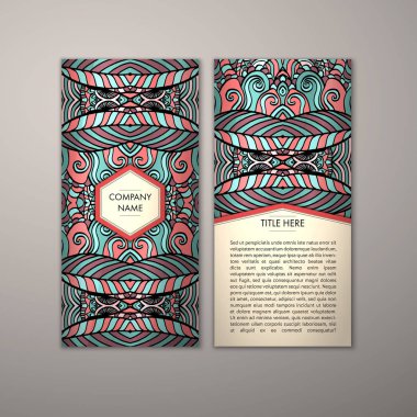 Flyer şablonu ile soyut süsleme