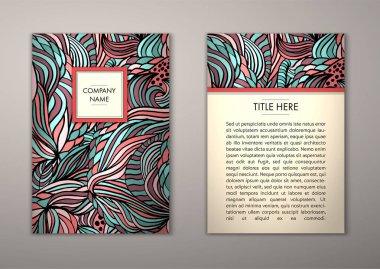 Flyer şablonu ile soyut süsleme