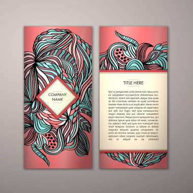 Flyer şablonu ile soyut süsleme