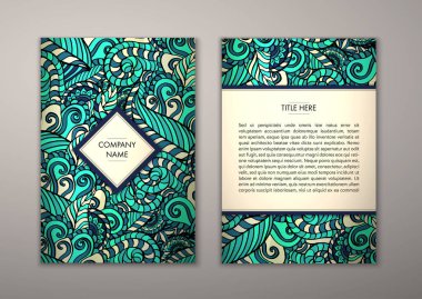 Flyer şablonu ile soyut süsleme