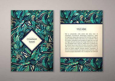 Flyer şablonu ile soyut süsleme