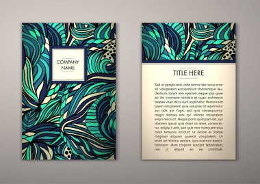 Flyer şablonu ile soyut süsleme