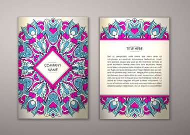 Flyer şablonu ile soyut süsleme