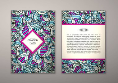 Flyer şablonu ile soyut süsleme