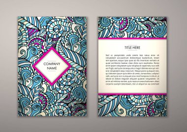 Flyer şablonu ile soyut süsleme