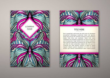 Flyer şablonu ile soyut süsleme