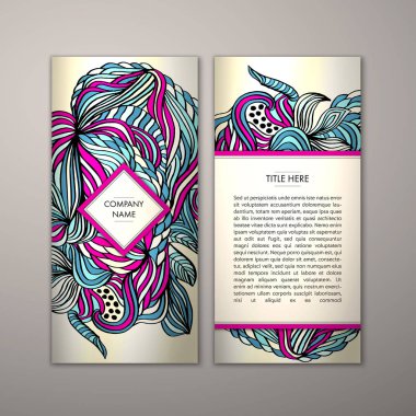 Flyer şablonu ile soyut süsleme