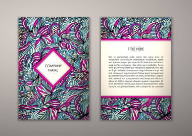 Flyer şablonu ile soyut süsleme