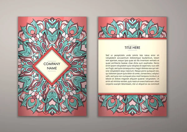 Flyer şablonu ile soyut süsleme