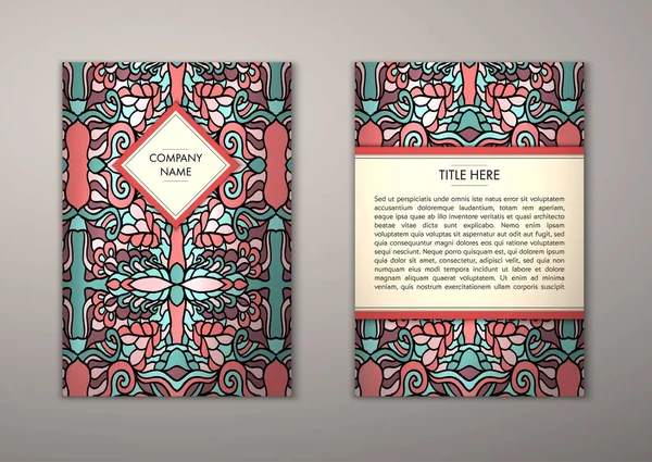 Flyer şablonu ile soyut süsleme