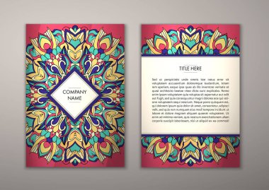 Flyer şablonu ile soyut süsleme