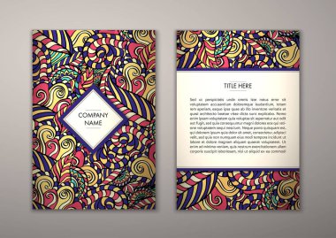 Flyer şablonu ile soyut süsleme