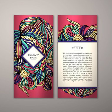 Flyer şablonu ile soyut süsleme