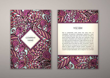 Flyer şablonu ile soyut süsleme