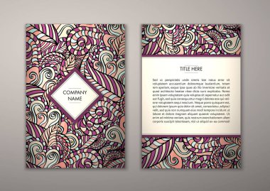 Flyer şablonu ile soyut süsleme