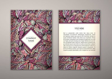 Flyer şablonu ile soyut süsleme