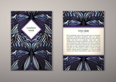 Flyer şablonu ile soyut süsleme