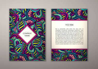 Flyer şablonu ile soyut süsleme