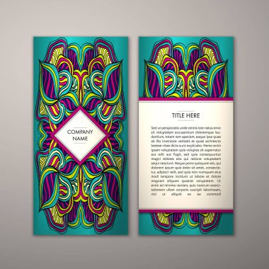 Flyer şablonu ile soyut süsleme