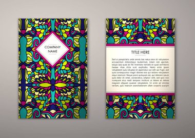 Flyer şablonu ile soyut süsleme