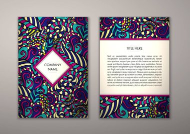 Flyer şablonu ile soyut süsleme