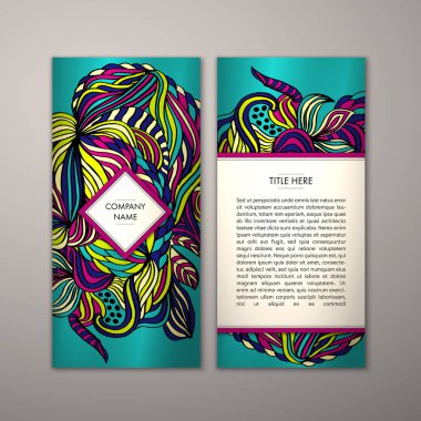 Flyer şablonu ile soyut süsleme