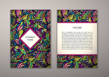 Flyer şablonu ile soyut süsleme