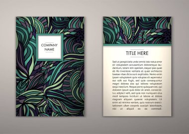 Flyer şablonu ile soyut süsleme