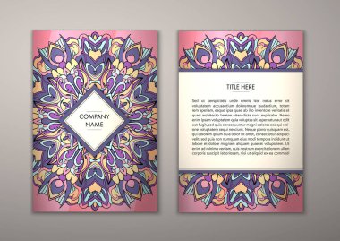 Flyer şablonu ile soyut süsleme