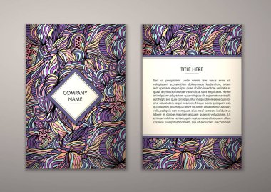 Flyer şablonu ile soyut süsleme