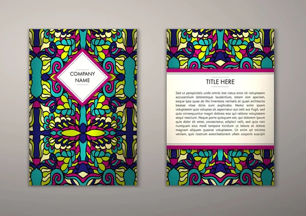 Flyer şablonu ile soyut süsleme