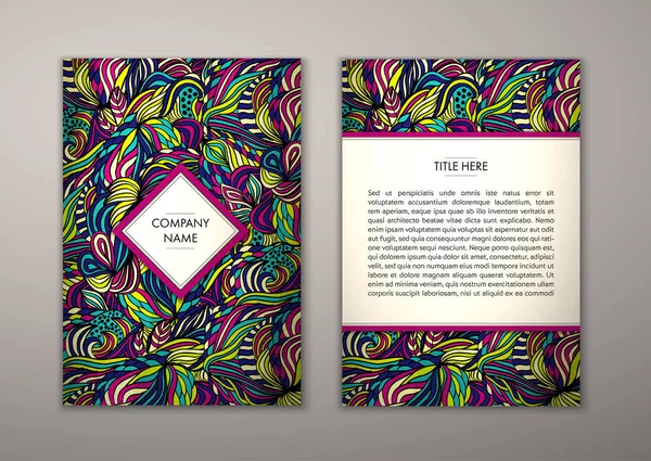 Flyer şablonu ile soyut süsleme