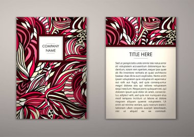 Flyer şablonu ile soyut süsleme