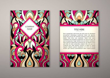 Flyer şablonu ile soyut süsleme