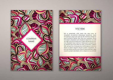 Flyer şablonu ile soyut süsleme