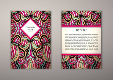 Flyer şablonu ile soyut süsleme