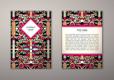 Flyer şablonu ile soyut süsleme