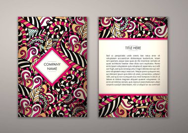 Flyer şablonu ile soyut süsleme