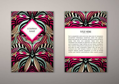 Flyer şablonu ile soyut süsleme