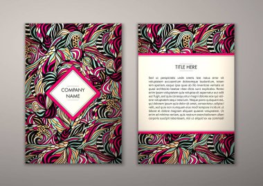 Flyer şablonu ile soyut süsleme